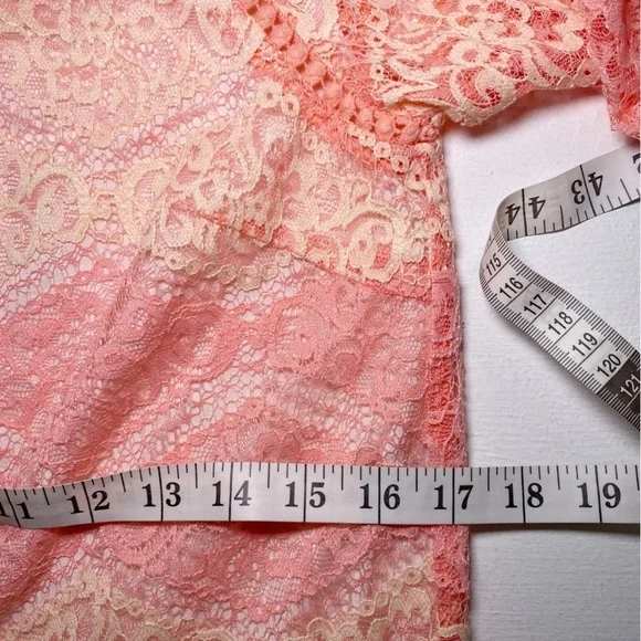 Everly Pink and Cream Lace Mini Dress NWT - Picture 10 of 14